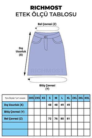 Pileli Çan Modelli Cepsiz Astarsız Kadın Kısa Etek Denim Yaz Kar Açık Mavi