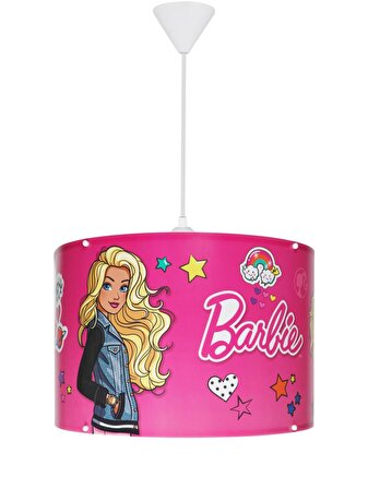 YKC Barbie Çocuk Odası Panoroma Dekoratif Tavan Lambası Sarkıt-Lisanslı