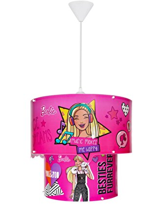YKC Barbie Çocuk Odası Sihirli Tavan Lambası Sarkıt-Lisanslı