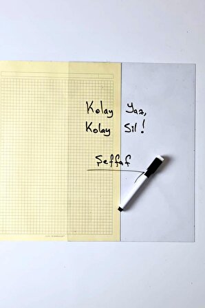 5 Adet Şeffaf Yazılıp Silinebilir Akıllı Kağıt, Masaüstü Not Alma Seti, Yaz Sil Çalışma Kağıdı