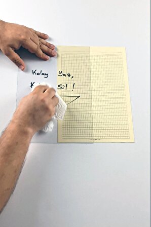 5 Adet Şeffaf Yazılıp Silinebilir Akıllı Kağıt, Masaüstü Not Alma Seti, Yaz Sil Çalışma Kağıdı