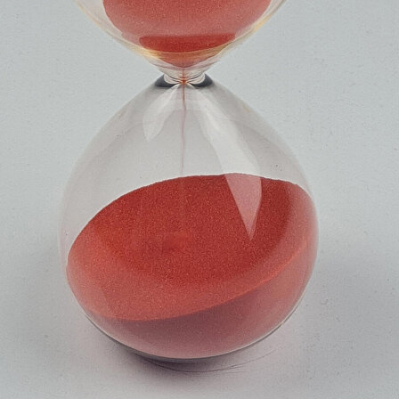 Kırmızı 1 Saat Kum Saati, Sevgililer Günü için Hediye,Dekoratif Cam Kum Saati Kitaplık Masa Dekoru