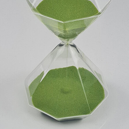 Ada Çayı Yeşili Diamond Kum Saati, 60 Dakika Kum Saati Büro Ofis Için Hediye, Dekoratif Ev Aksesuarı