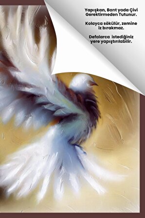 Özgür Kuş, Yağlı Boya Poster-Yüksek Çözünürlük Yapışkansız Statik Tutunan Akıllı Kağıt Duvar Poster