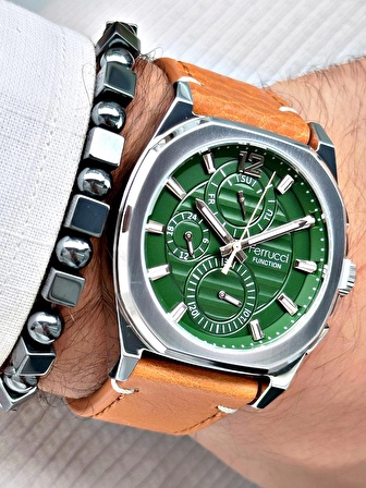 Ferrucci Function FCF.03382K.05 Deri Kordon Erkek Kol Saati