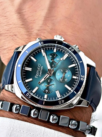 Ferrucci Function FCF.03357FK.03 Deri Kordon Erkek Kol Saati