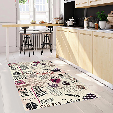 Dijital Baskı Yıkanabilir Kaymaz Taban Mutfak Halısı Ve Yolluk RVG2079