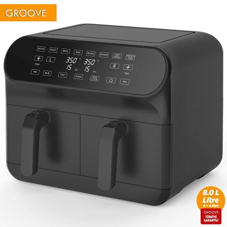 Groove Max Plus XXL 8 lt Yağsız Airfryer Siyah