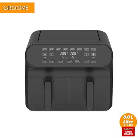 Groove Max Plus XXL 8 lt Yağsız Airfryer Siyah