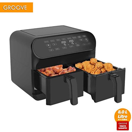 Groove Max Plus XXL 8 lt Yağsız Airfryer Siyah