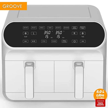Groove Max Plus XXL 8 lt Yağsız Airfryer Beyaz