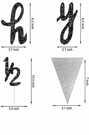 Half Birthday Yarım Yaş Siyah Parti Seti