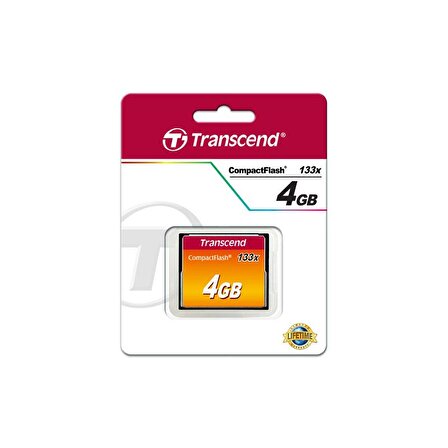 Transcend TS4GCF133 4 GB CF133 133X 50/20Mb/s CompactFlash CompactFlash Hafıza Kartı