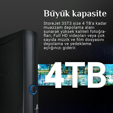 Transcend TS4TSJ35T3 4TB 3.5" USB 3.1 StoreJet 35T3 Taşınabilir Disk