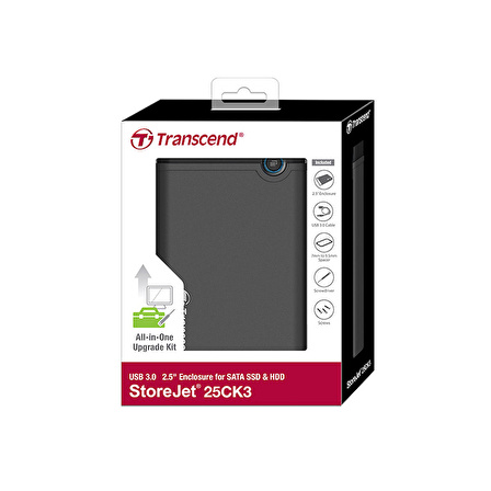 Transcend TS0GSJ25CK3 Storejet 25CK3 USB 3.0 2.5 inch Disk Kutusu