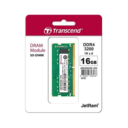 Transcend JM3200HSB-16G 16GB DDR4 3200Mhz CL22 1.2V Notebook Ram