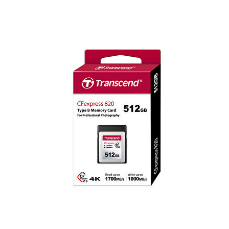 Transcend TS512GCFE820 512 GB CFE820 CFexpress CompactFlash Hafıza Kartı