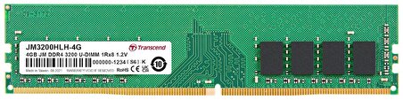 Transcend 4GB JM DDR4 3200 U-DIMM 1Rx8 512Mx8 CL22 1.2V