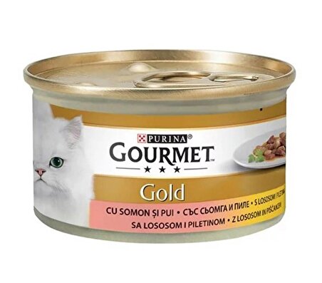 Gourmet Gold Somon Tavuk Parça Etli Kedi Konservesi 24x85 Gr