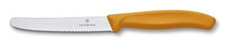 Victorinox Tırtıklı Domates & Sosis Bıçağı 11 Cm Turuncu