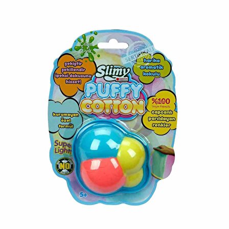 Slimy Puffy Coton Kokulu Slime 16 gr. - Pembe-Sarı-Mavi