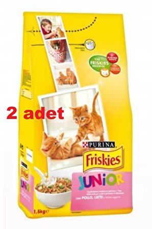 Friskies Junior Tavuk Süt Ve Sebzeli Yavru Kedi Maması 1.5 Kg X 2 Adet