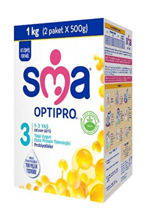 SMA Optipro Probiyotik 3 1- 3 Yaş Devam Sütü 1000 gr