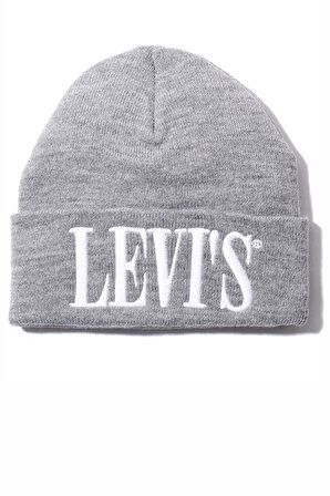 Levi's Unisex Gri Nakış Bere Şapka - 38022-0242