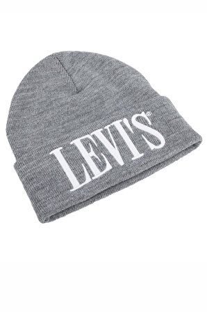 Levi's Unisex Gri Nakış Bere Şapka - 38022-0242
