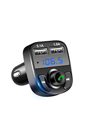 Araç Kiti Fm Transmitter Bluetooth 5.0 Micro Sd Usb Şarj Oto Müzik Çalar