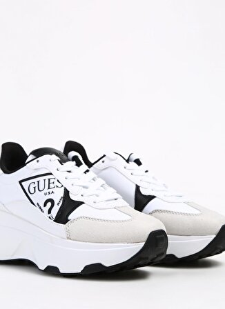 Guess Beyaz - Siyah Kadın Sneaker FLPCB4FAB12WHIBL