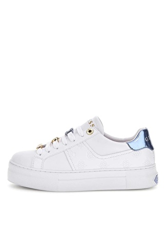 Guess Beyaz - Mavi Kadın Sneaker FLJGIEFAL12WHBLU