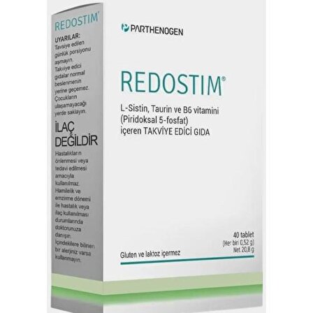 Redostim 40 Tablet L-Sistein,taurin ve B6 Vitamini
