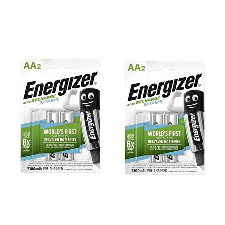 Energizer Extreme 2300 mAh AA Şarj Edilebilir Kalem Pil (4 adet)