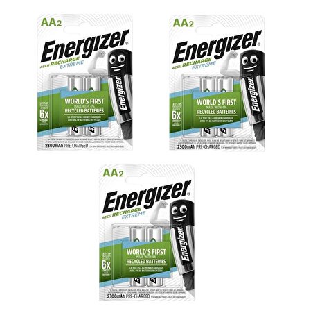 Energizer Extreme 2300 mAh AA Şarj Edilebilir Kalem Pil (6 adet)