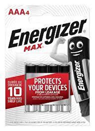 Energizer Max Alkaline AAA 4lü Pil