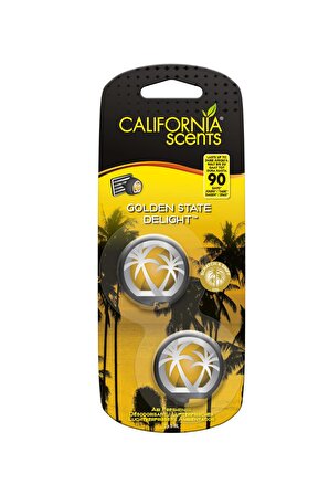 California Scents Mini Diffuser "GoldenS Delight" Kalorifer Geçme Koku 2'li Set