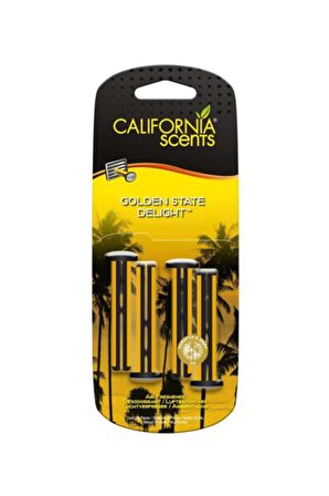 California Scents Vent Stick "GoldenS Delight" Kalorifer Geçme Koku 4'lü Set