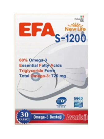 New Life Efa S-1200 mg 30 Kapsül