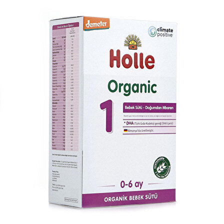 Holle Organik 1 Prebiyotik Bebek Sütü 400 gr