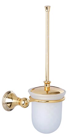 OLIVIA Tuvalet Fırçalık (Buzlu Cam), Altın