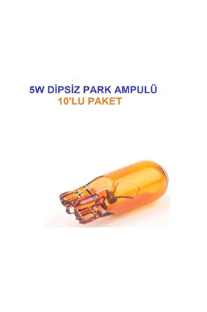 5w T10 12v Dipsiz Ampül Turuncu 10 Adet