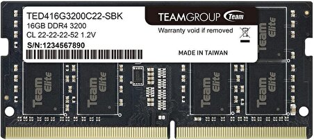 KINGSTON TEAM ELITE SODIMM 16GB DDR4 3200 Mhz Ram  