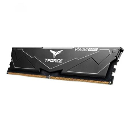 TEAM T-FORCE VULCAN BLACK 32GB(2X16GB) 5200MHZ DDR5 GAMİNG RAM CL40 (FLBD532G5200HC40CDC01)