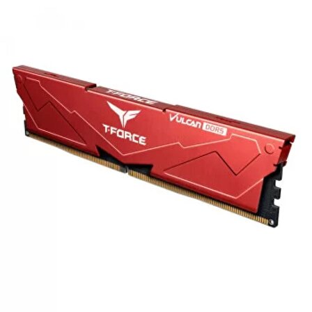 TEAM T-FORCE VULCAN RED 32GB(2X16GB) 5200MHZ DDR5 GAMİNG RAM CL40 (FLRD532G5200HC40CDC01)