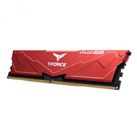 TEAM T-FORCE VULCAN RED 32GB(2X16GB) 5600MHZ DDR5 GAMİNG RAM CL32 (FLRD532G5600HC32DC01)