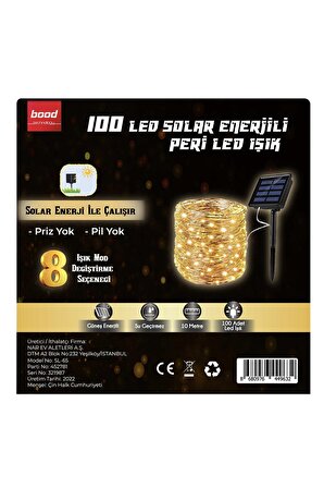 Sl-65 100 Led Solar Enerjili Peri Led Işık Güneş Enerjili