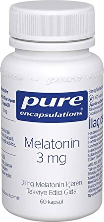 Pure Encapsulations Melatonin 3 mg 60 Kapsül