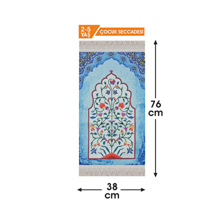 Lalezar Çocuk Seccadesi 2-5 Yaş Arası - MAVİ