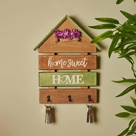 home sweet home anahtar askılığı 